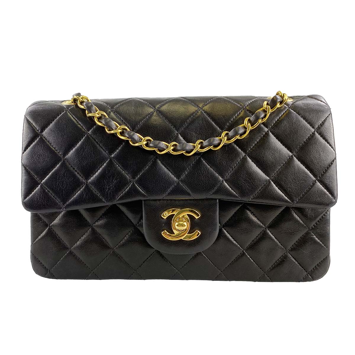 シャネル マトラッセ ラムスキン 23㎝ Wフラップ ショルダーバッグ