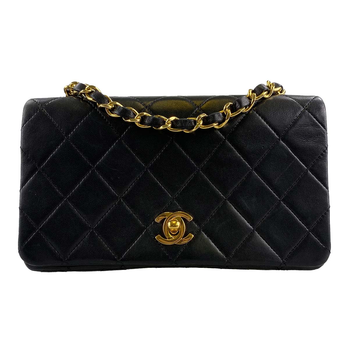 シャネル マトラッセ ラムスキン 15.5㎝ ブラック ショルダーバッグ