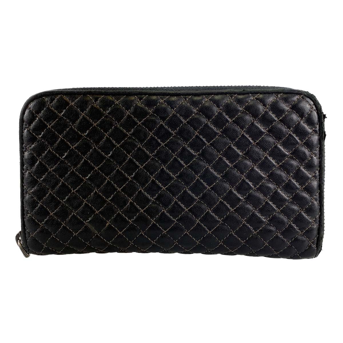 ボッテガ・ヴェネタ レザー ブラック 長財布