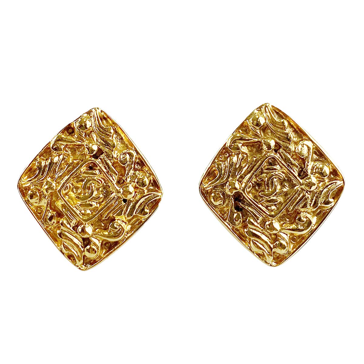 シャネル ゴールドメッキ CCロゴ ゴールド イヤリング