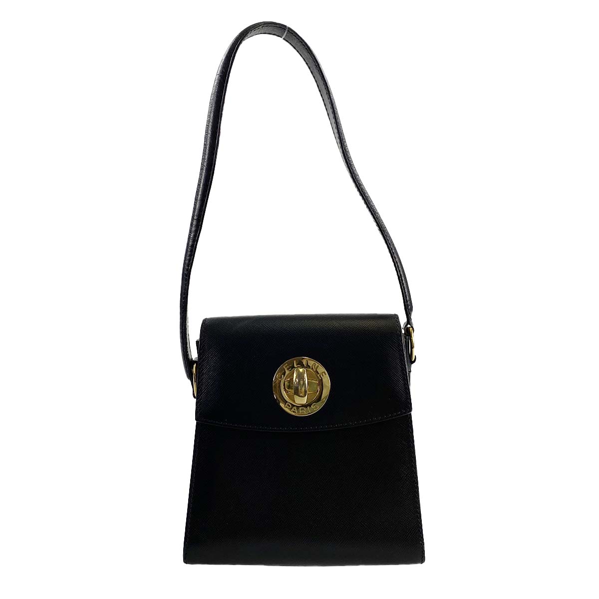 セリーヌ レザー ブラック ショルダーバッグ