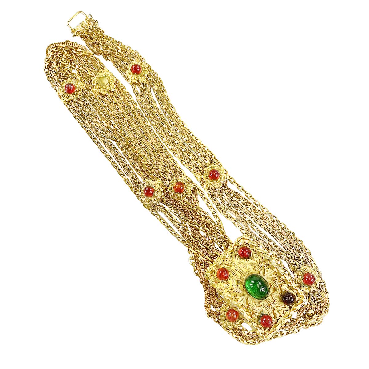 シャネル グリポア ゴールドメッキ ガラス ゴールド チェーンベルト