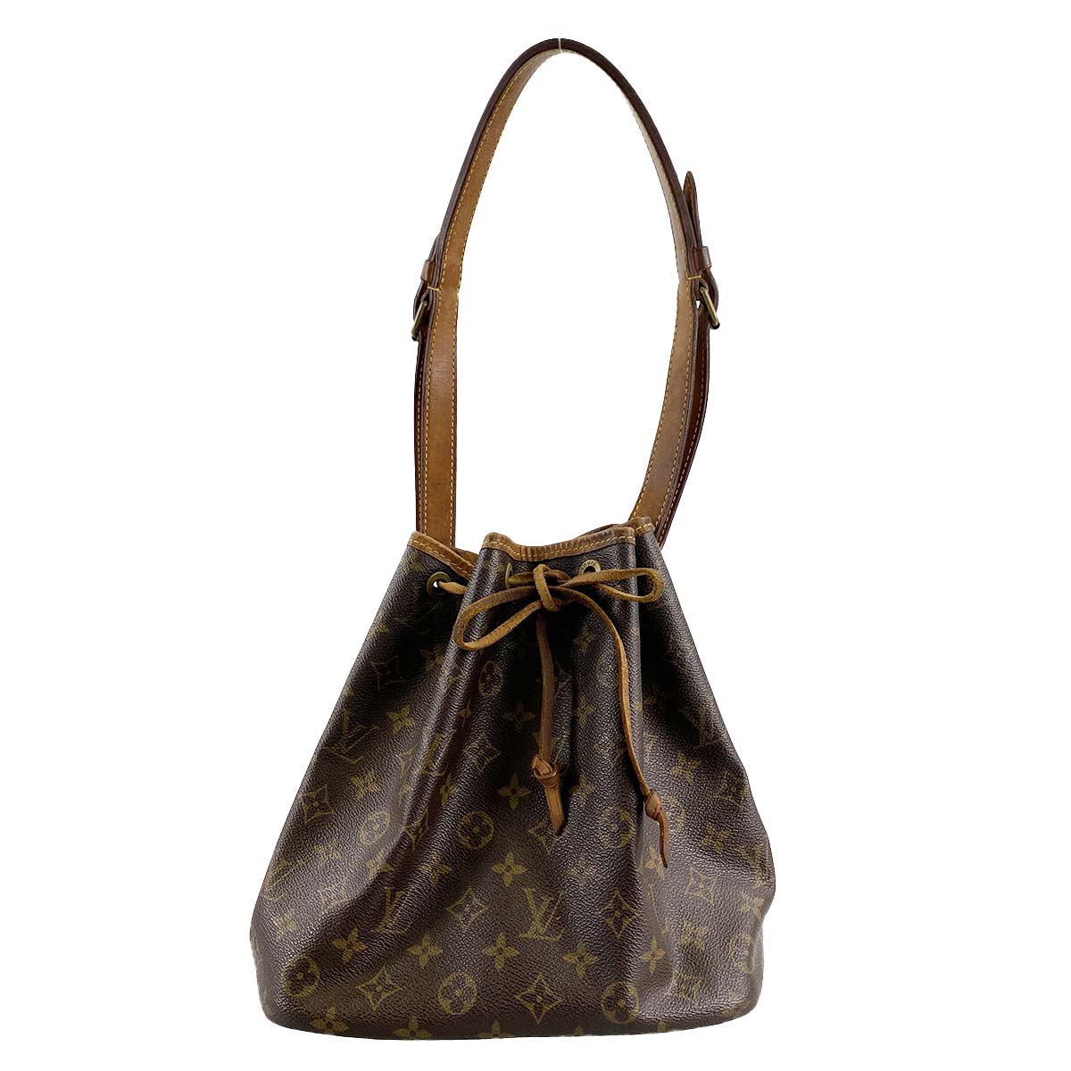 ルイ・ヴィトン モノグラム プチ ノエ ブラウン ショルダーバッグ