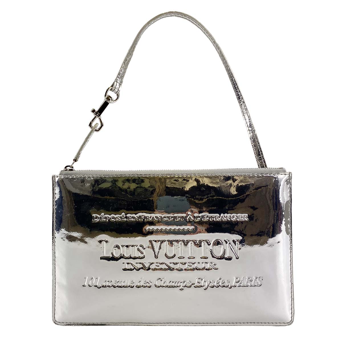 ルイ・ヴィトン モノグラム ミロワール ポシェット プラット シルバー ポーチ
