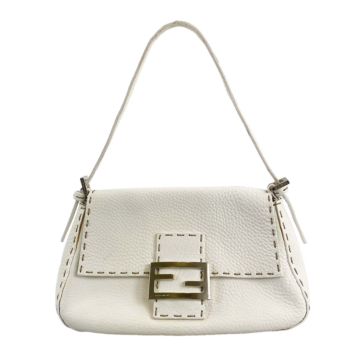 フェンディ マンマバゲット レザー ショルダーバッグ