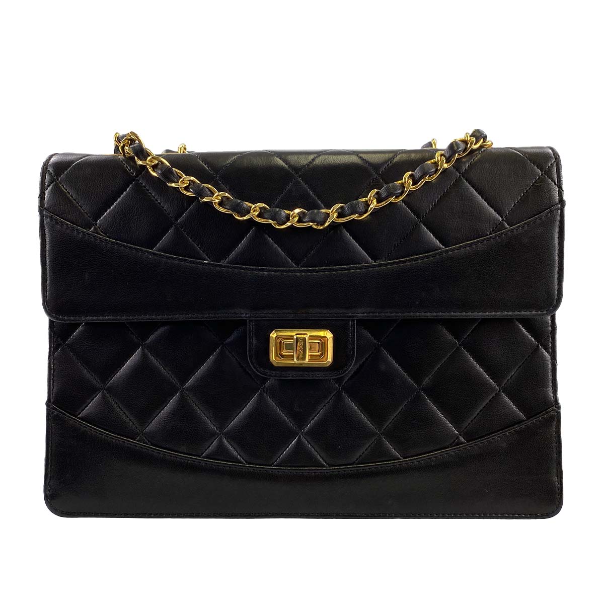 シャネル マトラッセ ラムスキン ブラック ショルダーバッグ