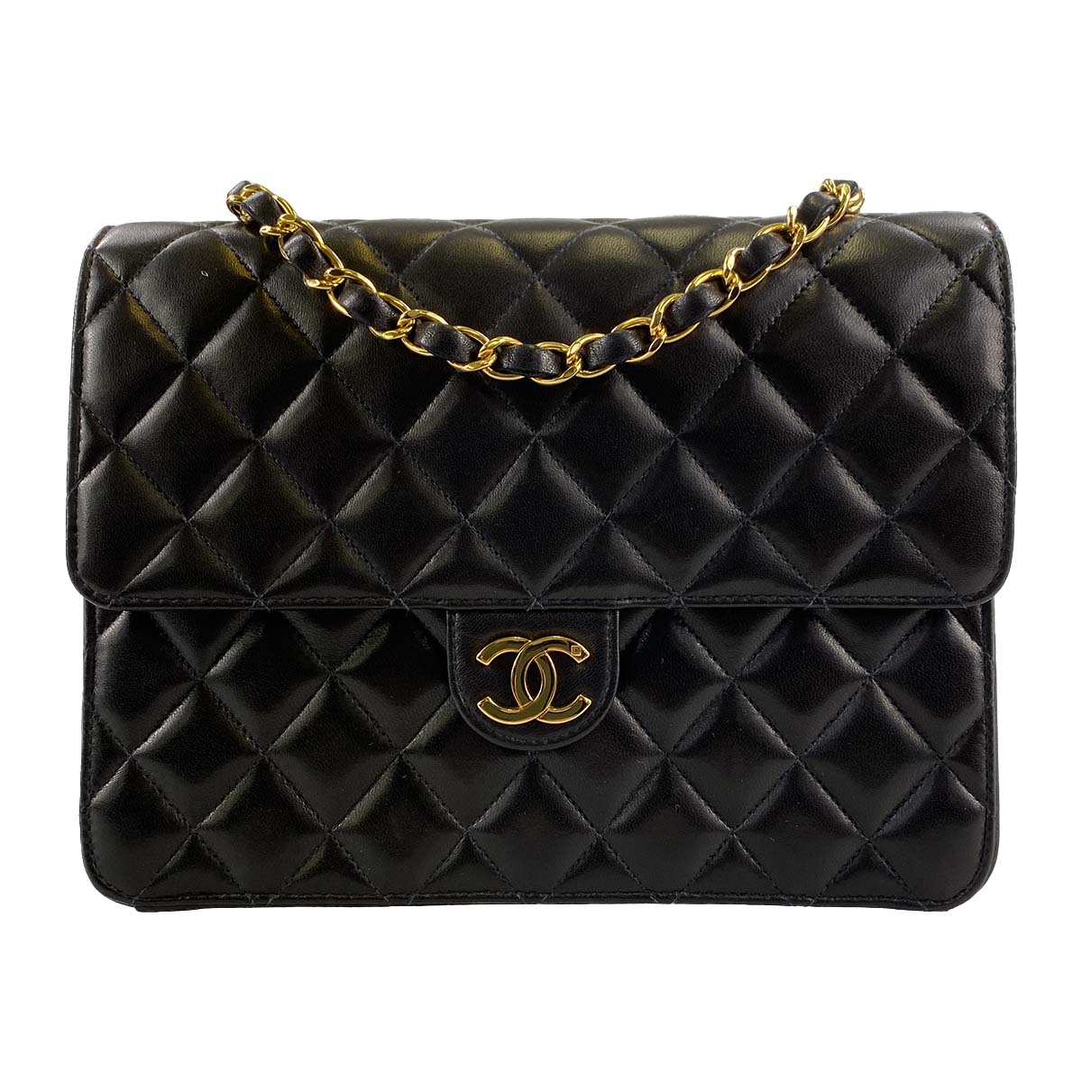 シャネル マトラッセ ラムスキン ブラック ショルダーバッグ