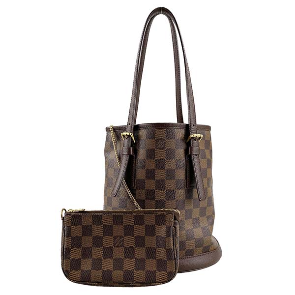 ルイ・ヴィトン ダミエ エベヌ マレ バケット ブラウン トートバッグ