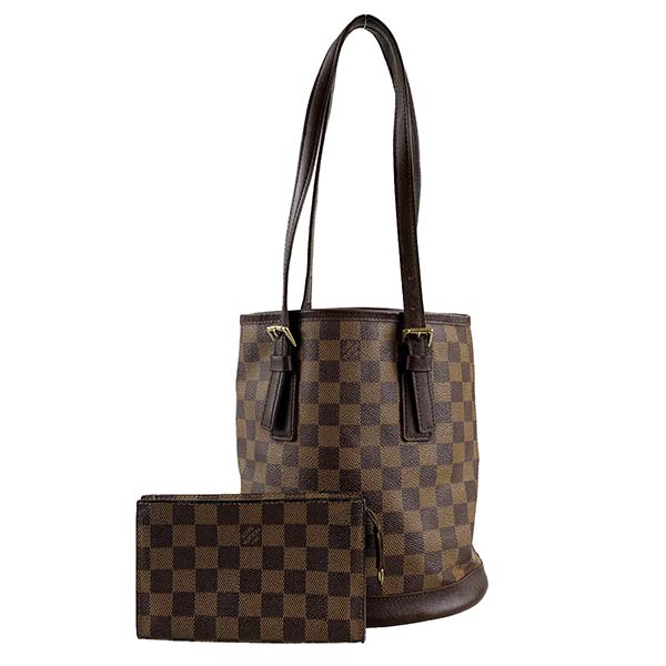 ルイ・ヴィトン ダミエ エベヌ マレ バケット ブラウン トートバッグ