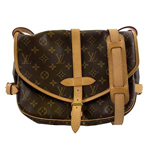 ルイ・ヴィトン モノグラム ソミュール30 ブラウン ショルダーバッグ