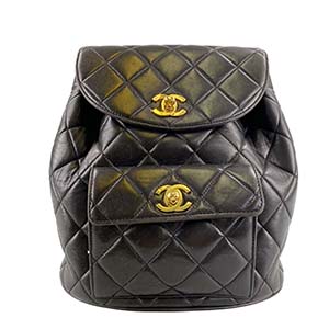 シャネル マトラッセ ラムスキン ブラック リュック
