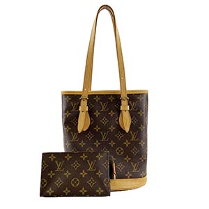 ルイ・ヴィトン モノグラム バケットPM ブラウン ショルダーバッグ