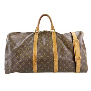 ルイ・ヴィトン モノグラム キーポル バンドリエール 55 ブラウン ボストンバッグ