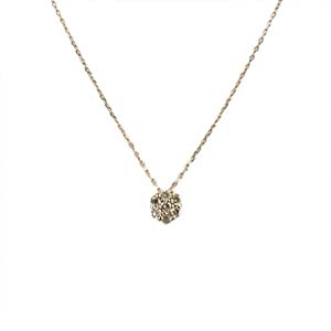 ジュエリー ダイヤモンド D0.20ct ゴールド K10 ゴールドカラー フラワー ネックレス