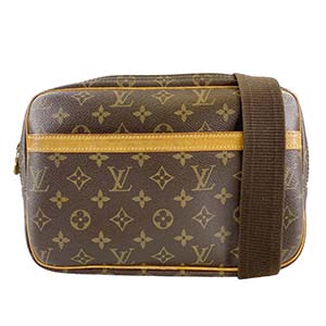 ルイ・ヴィトン モノグラム リポーターPM ブラウン ショルダーバッグ