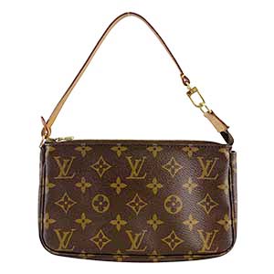 ルイ・ヴィトン モノグラム ポシェット アクセソワール ブラウン ポーチ