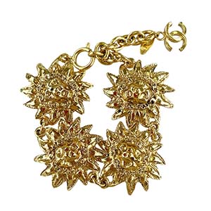 シャネル ゴールドメッキ ライオンモチーフ ゴールド ブレスレット