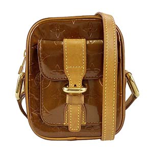 ルイ・ヴィトン モノグラム ヴェルニ クリスティPM ブロンズ ショルダーバッグ