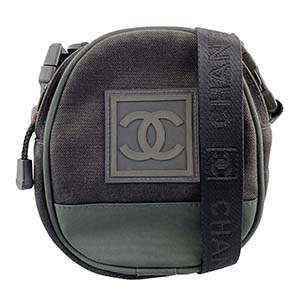 シャネル スポーツライン キャンバス ブラック ショルダーバッグ
