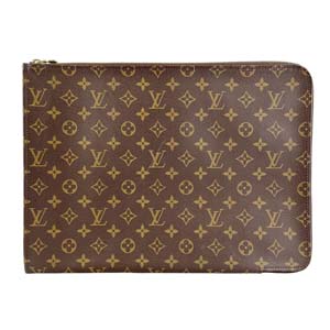 ルイ・ヴィトン モノグラム ポッシュ ドキュマン ブラウン クラッチバッグ