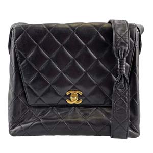 シャネル マトラッセ ラムスキン ブラック ショルダーバッグ