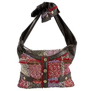 シャネル ガールシャネル ツイード レッド ショルダーバッグ