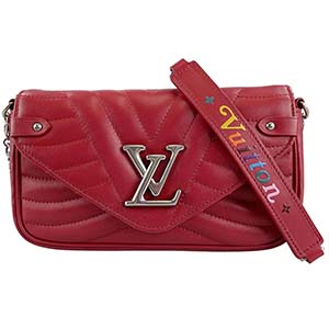 ルイ・ヴィトン ニューウェーブ ポシェットチェーン レッド ショルダーバッグ