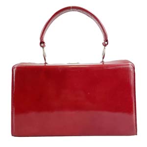 ジャンニ・ヴェルサーチェ パテント レザー ハンドバッグ