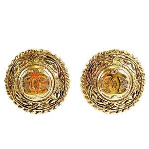 シャネル ゴールドメッキ CCロゴ ゴールド イヤリング