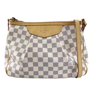 ルイ・ヴィトン ダミエ アズール シラクーサPM ホワイト ショルダーバッグ