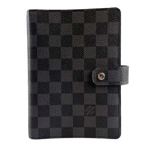 ルイ・ヴィトン ダミエ グラフィット アジェンダMM ブラック 手帳カバー