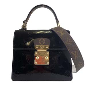 ルイ・ヴィトン モノグラム ヴェルニ スプリング ストリートPM ノワール 2WAY ハンドバッグ