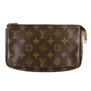ルイ・ヴィトン モノグラム ポシェット アクセソワール ブラウン ポーチ