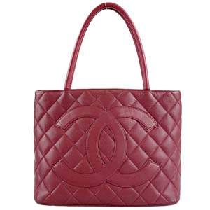 シャネル 復刻トート マトラッセ キャビアスキン レッド トートバッグ