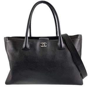 シャネル タイムレスクラシック エグゼクティブトート キャビアスキン ブラック 2WAY トートバッグ 