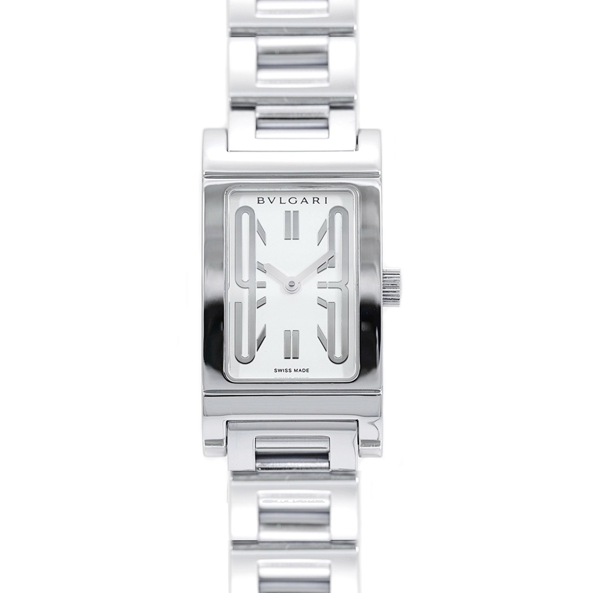 ブルガリ レッタンゴロ ホワイト ステンレススチール RT39S 腕時計