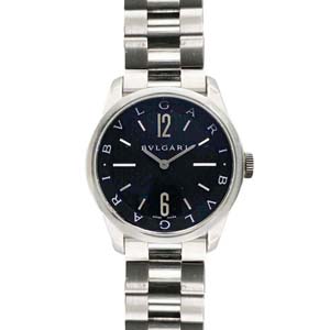 ブルガリ ソロテンポ ブラック ステンレススチール ST37BSS 腕時計