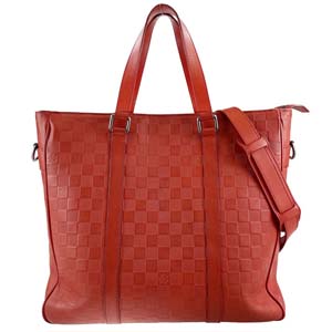 ルイ・ヴィトン ダミエ アンフィニ タダオPM レッド 2WAY トートバッグ