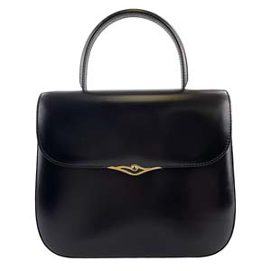 カルティエ サファイアライン レザー ネイビー ハンドバッグ