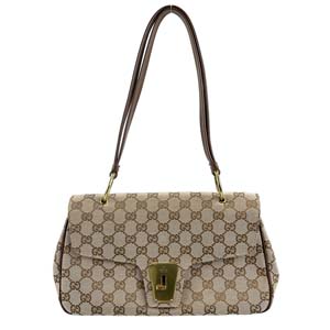 グッチ GGキャンバス キャンバス ベージュ ショルダーバッグ