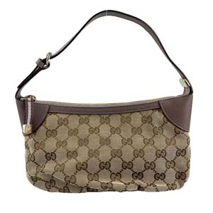 グッチ GGキャンバス キャンバス ベージュ アクセサリーポーチ
