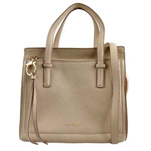 フェラガモ エイミー カーフレザー アドビストーン 2WAY ハンドバッグ