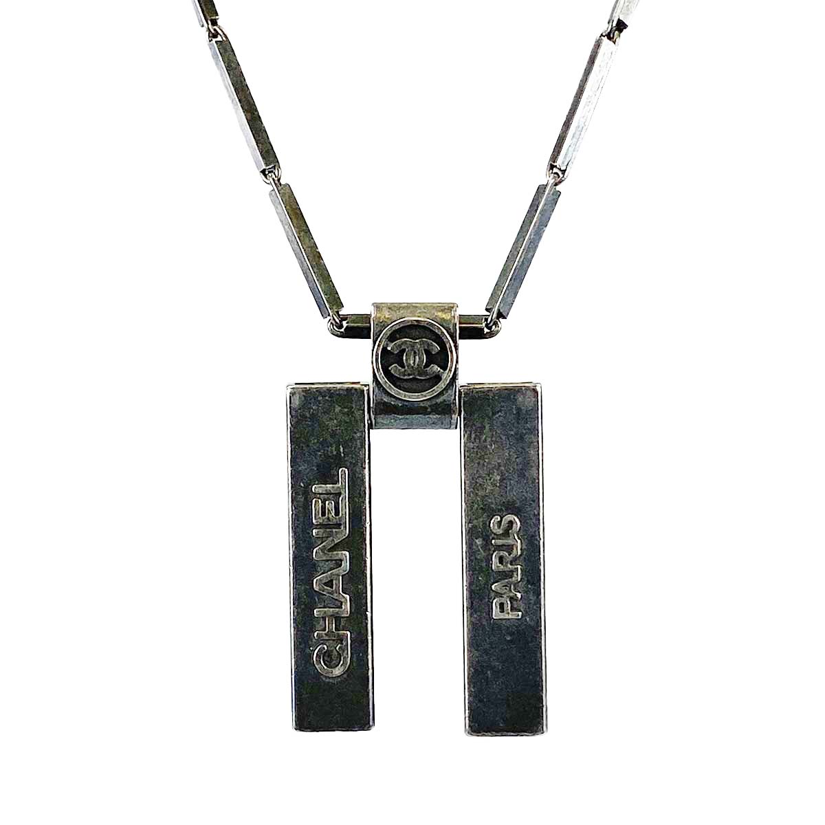 シャネル メタル シルバー ネックレス