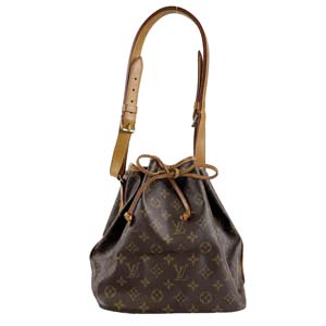 ルイ・ヴィトン モノグラム プチ ノエ ブラウン ショルダーバッグ