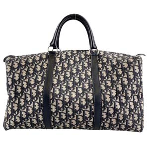 ディオール トロッター キャンバス ネイビー ボストンバッグ