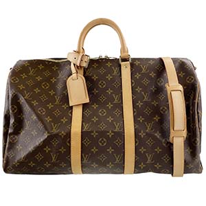 ルイ・ヴィトン モノグラム キーポル バンドリエール50 ブラウン ボストンバッグ