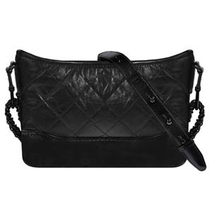 シャネル ガブリエル ドゥ シャネル カーフスキン スモール ホーボー ブラック ショルダーバッグ