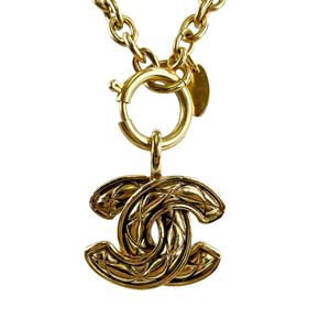 シャネル ゴールドメッキ CCロゴ ゴールド ネックレス