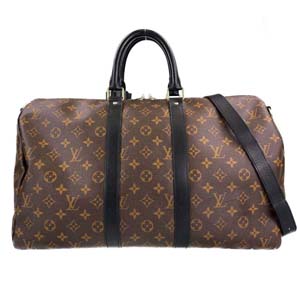 ルイ・ヴィトン モノグラム マカサー キーポル バンドリエール45 ブラウン ボストンバッグ