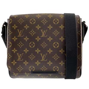 ルイ・ヴィトン モノグラム マカサー ディストリクトPM ブラウン ショルダーバッグ